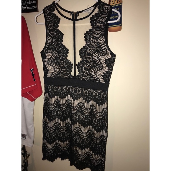 charlotte russe black lace dress